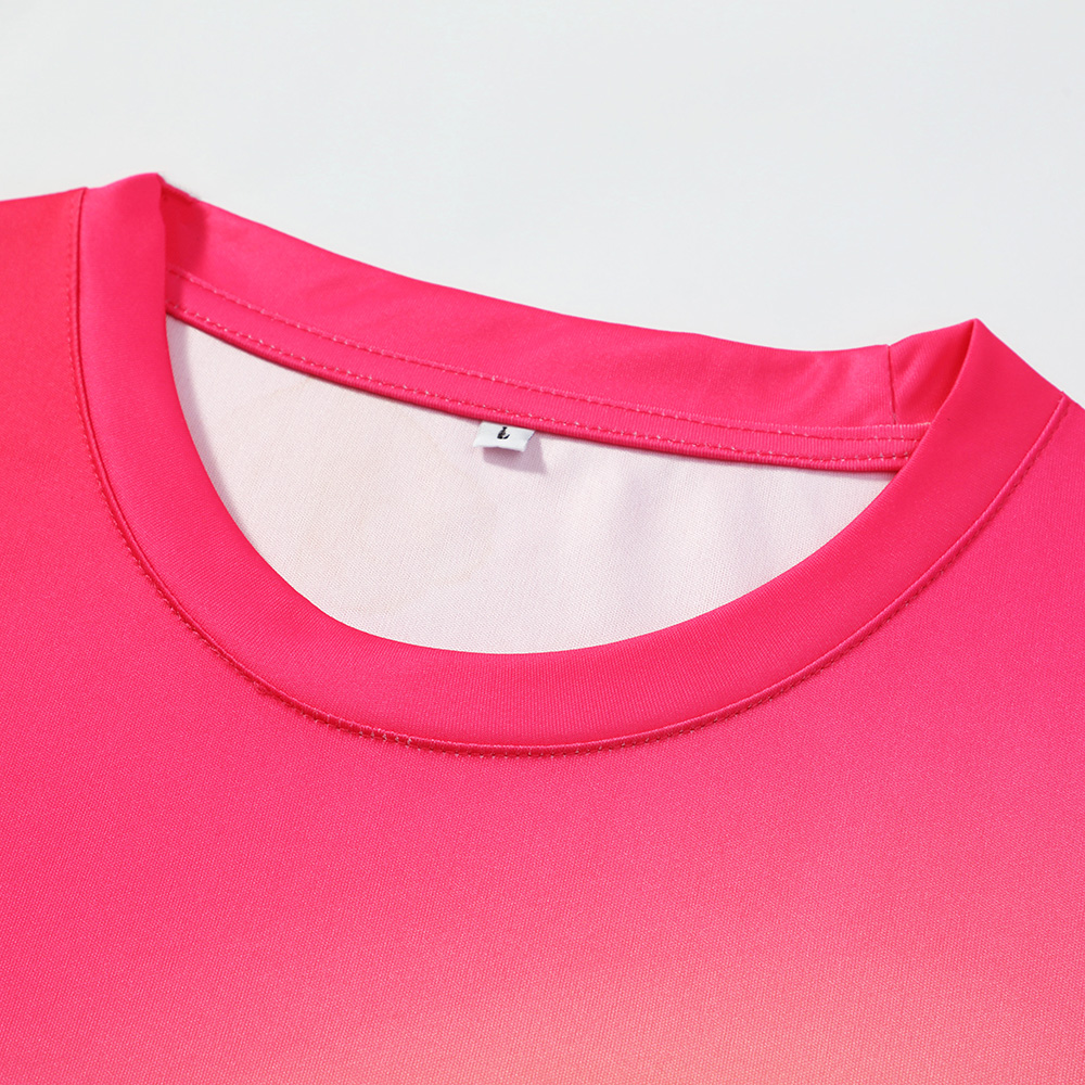 Round Neck 150G Double-Sided Moisture Wicking-Pink-04